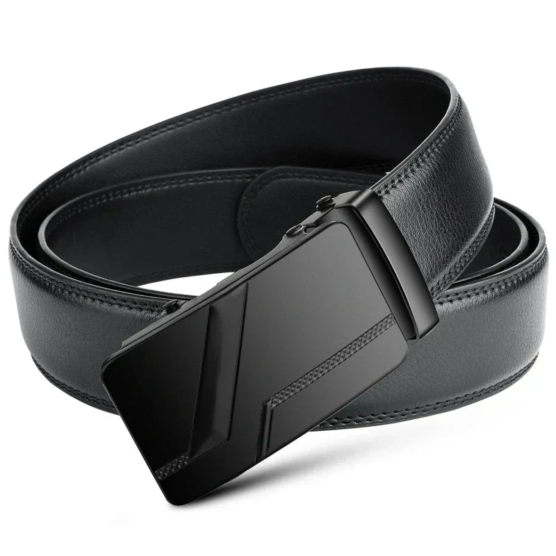 Men's Black Leather Dress Belt – Fiare