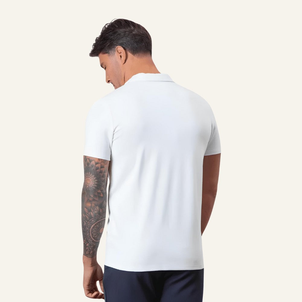 Men's Half-Zip Polo Shirt Old Money Perion
