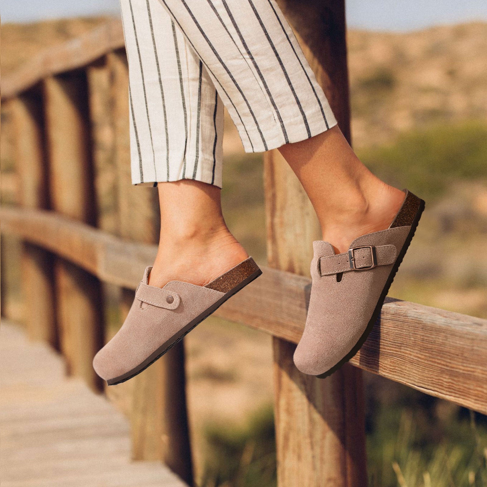 Suede Clog Sandal - Portofino