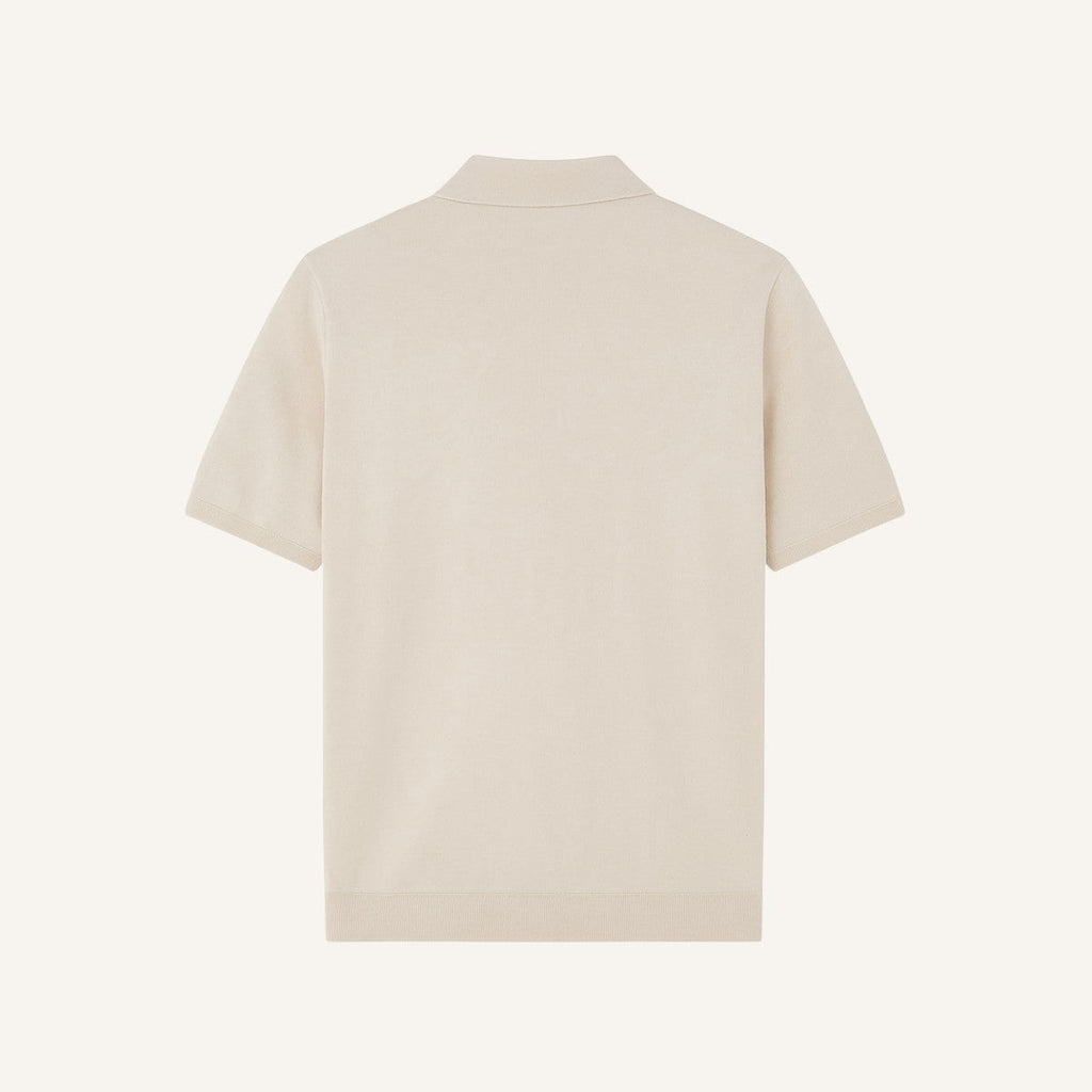 Striped Knit Polo Shirt - Montelle